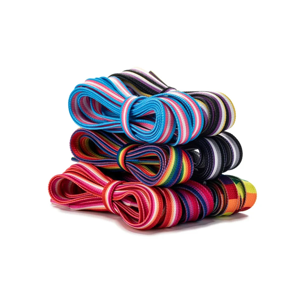 Pride shoelaces, gender and sexuality flags design