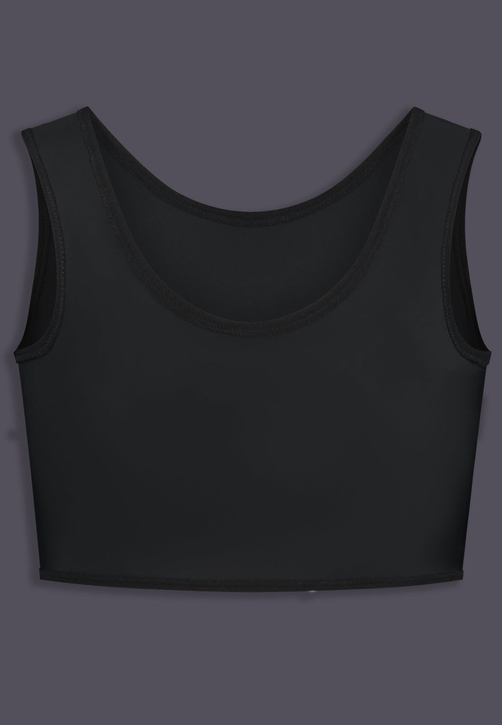 UNTAG Gym Extra Strong kurzer Chest Binder, Rückansicht in Schwarz