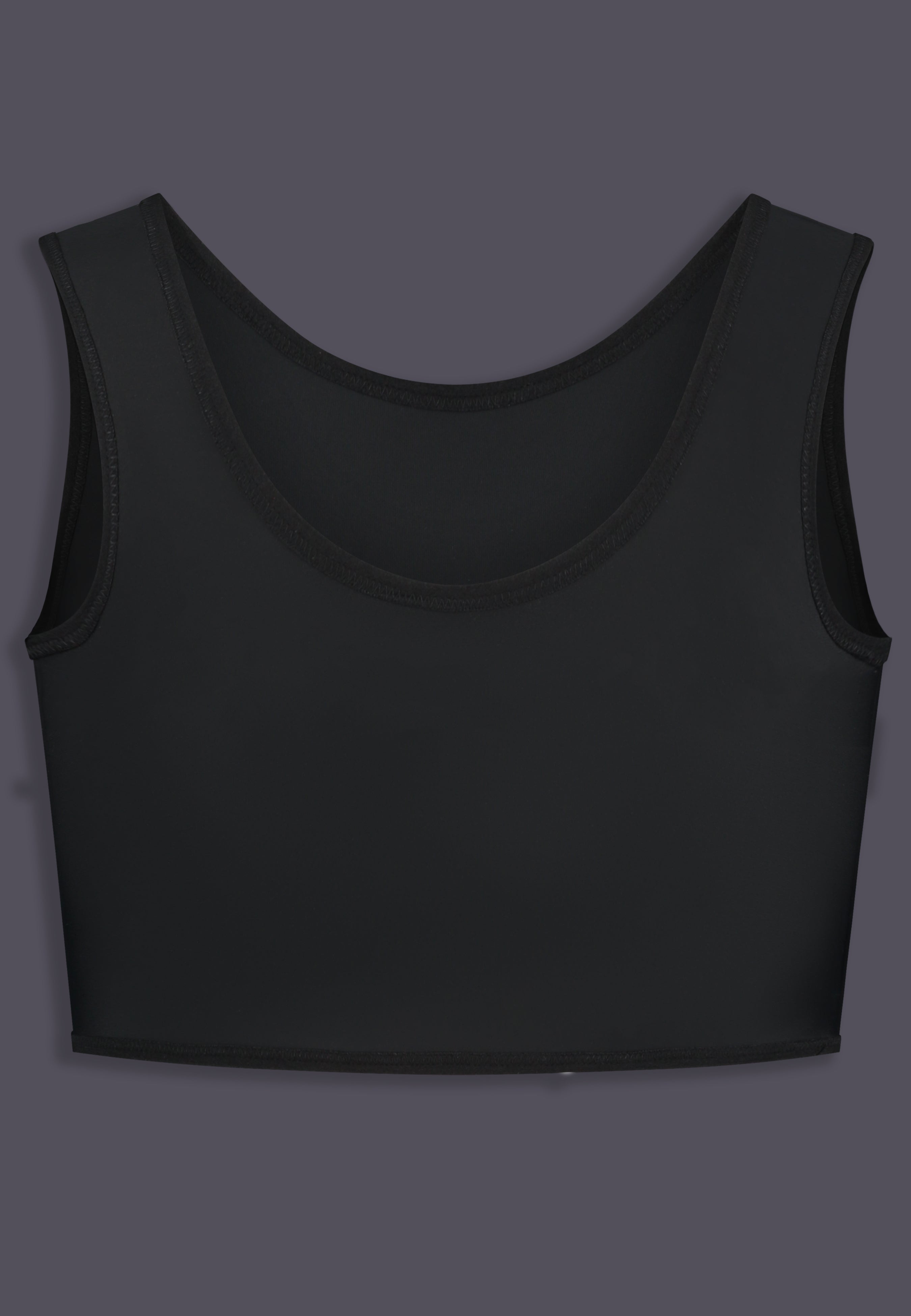 UNTAG Gym Extra Strong kurzer Chest Binder, Rückansicht in Schwarz