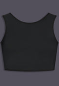 UNTAG Gym Extra Strong kurzer Chest Binder, Vorderansicht in Schwarz