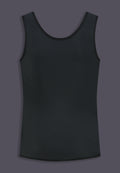 UNTAG Extra Strong langer Shirt Chest Binder, Vorderansicht in Schwarz