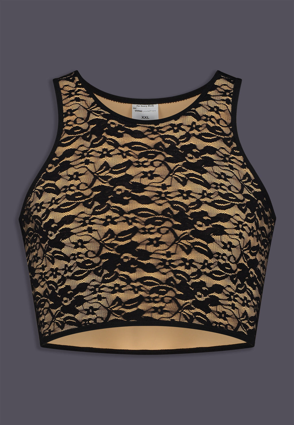 UNTAG Lace Short Binder Vorderansicht in Caramel