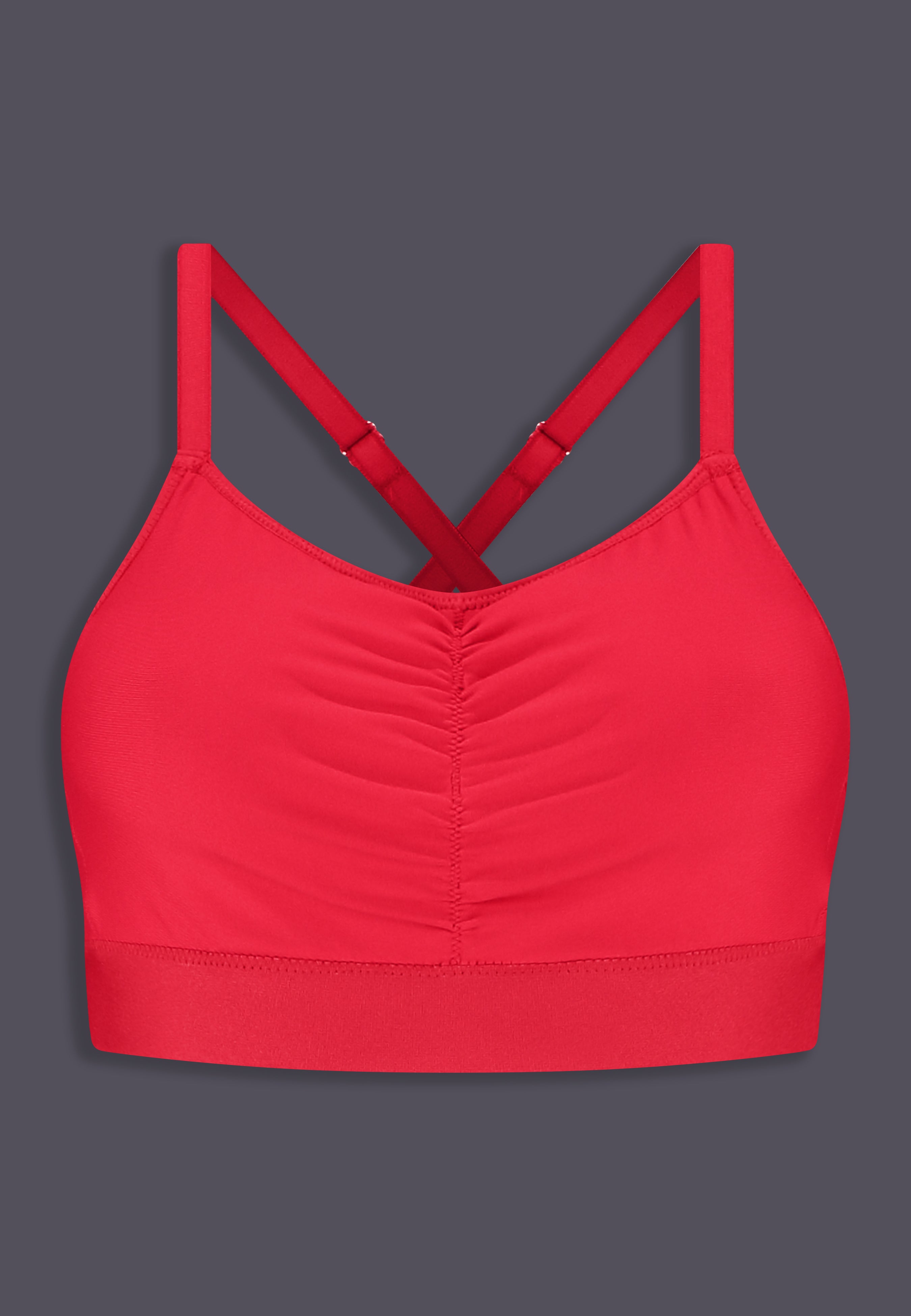 Haut de soutien-gorge UNTAG, vue de face en rouge