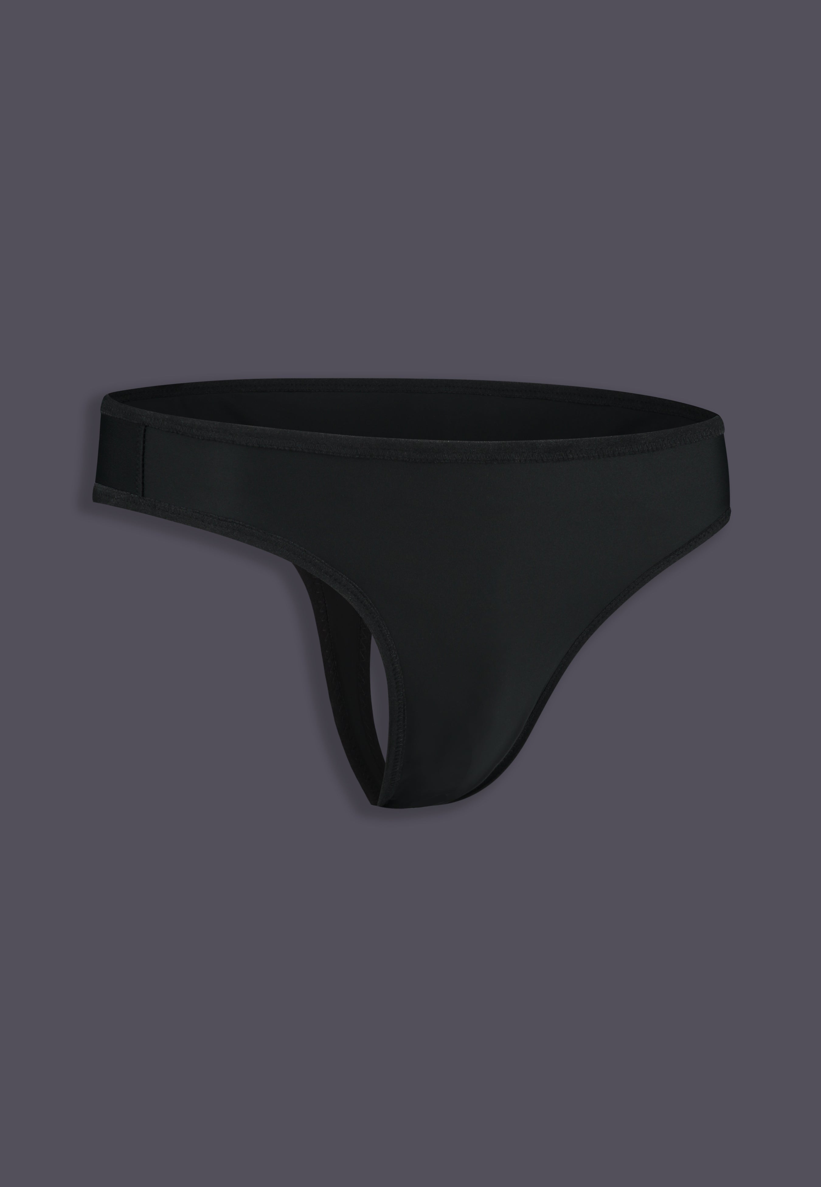 String tucking correcteur UNTAG, vue de côté, en noir