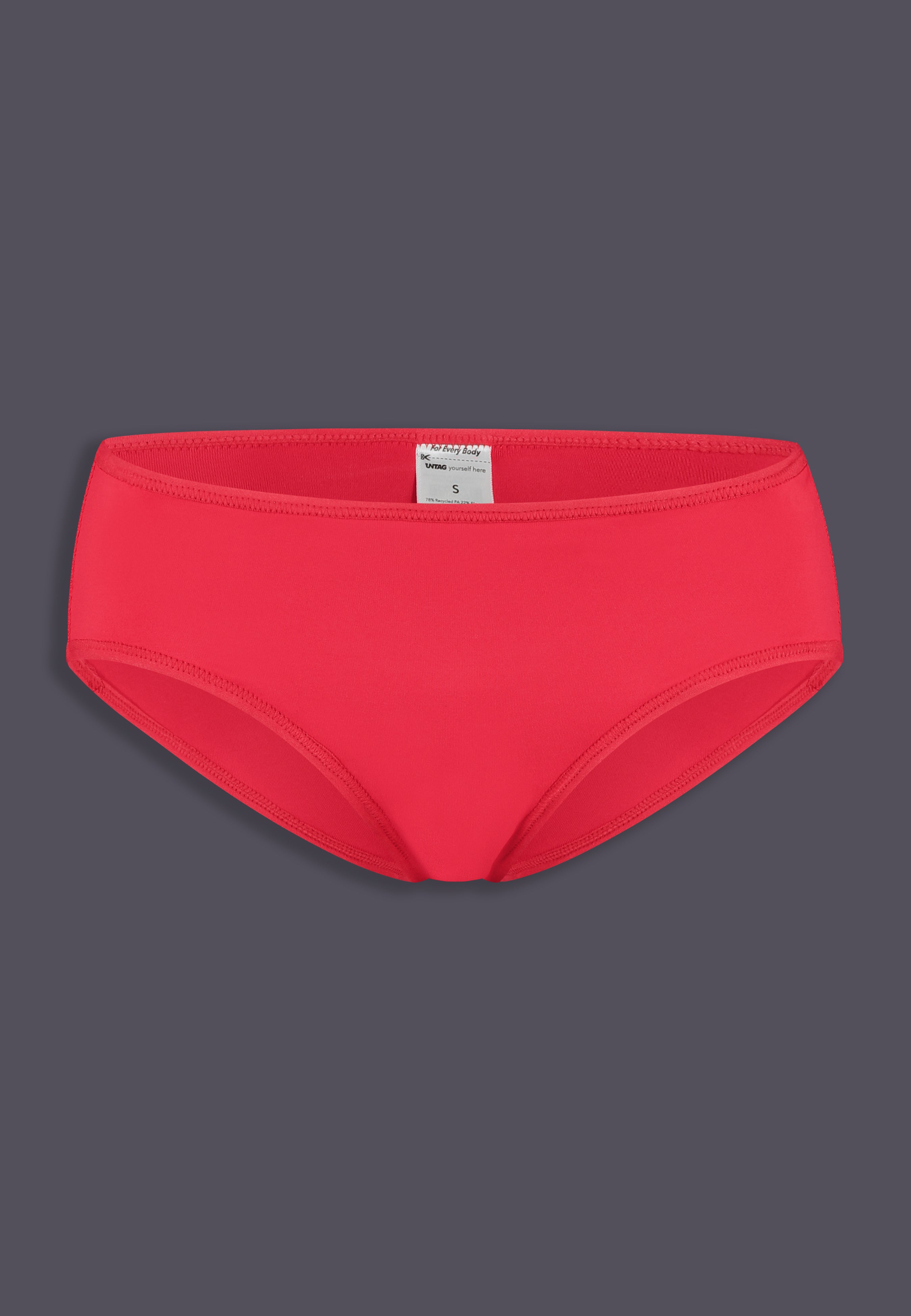 Slip de tucking affirmatif UNTAG, vue de face en rouge