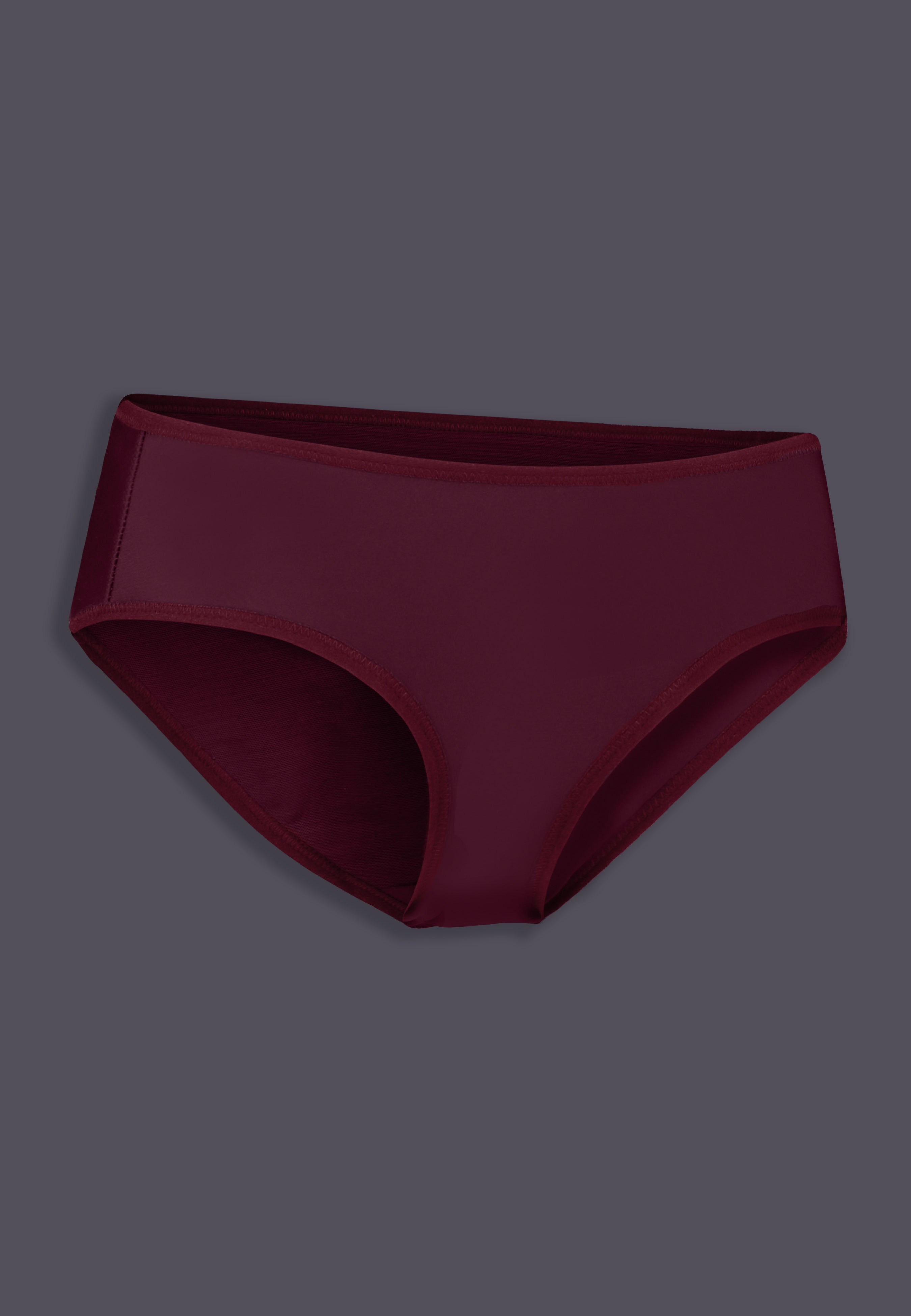 Slip de tucking affirmatif UNTAG, vue de côté en bordeaux