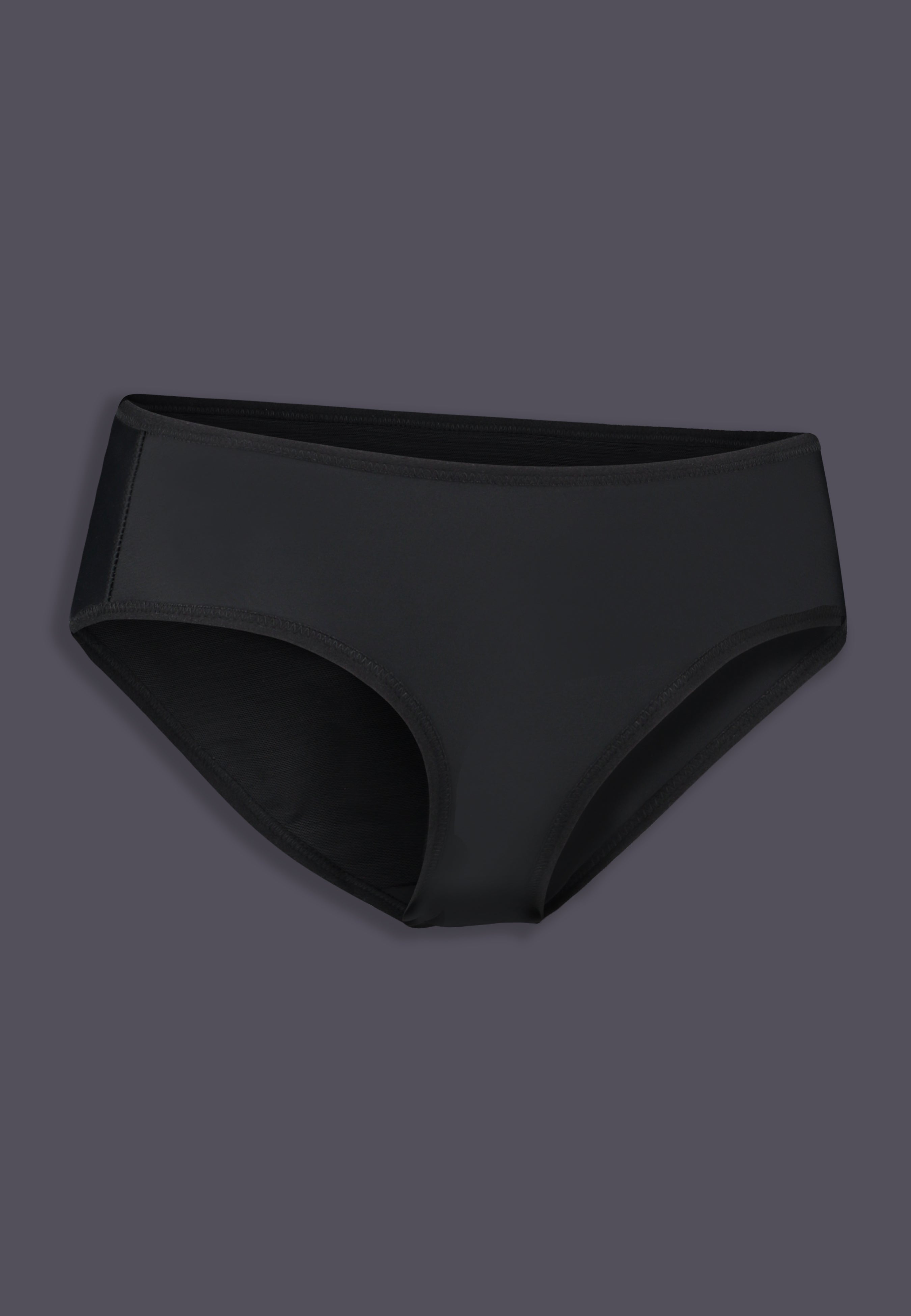 Slip tucking correcteur UNTAG, vue de côté, en noir