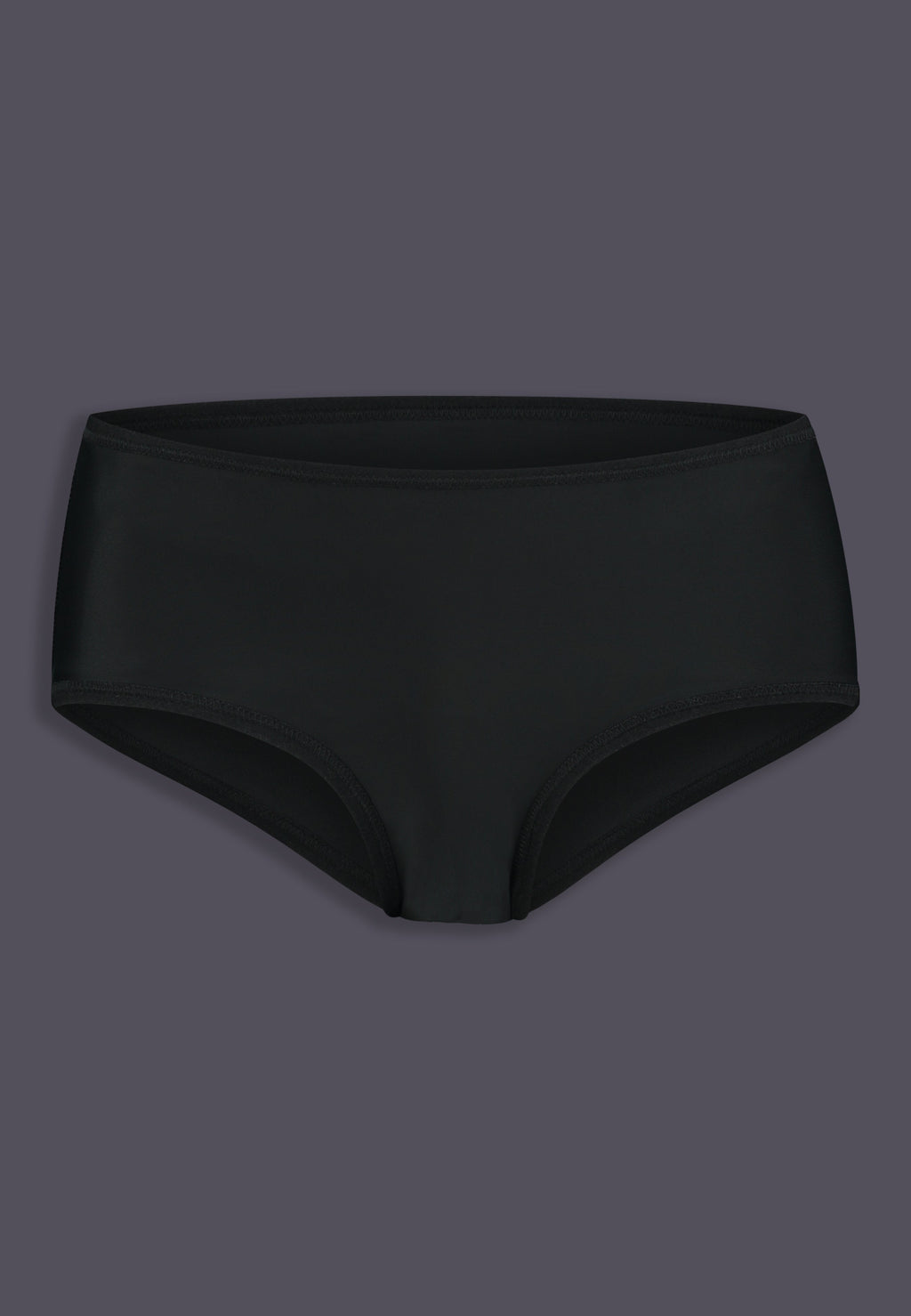 UNTAG Bikini-Tucking-Slip, Vorderansicht in Schwarz
