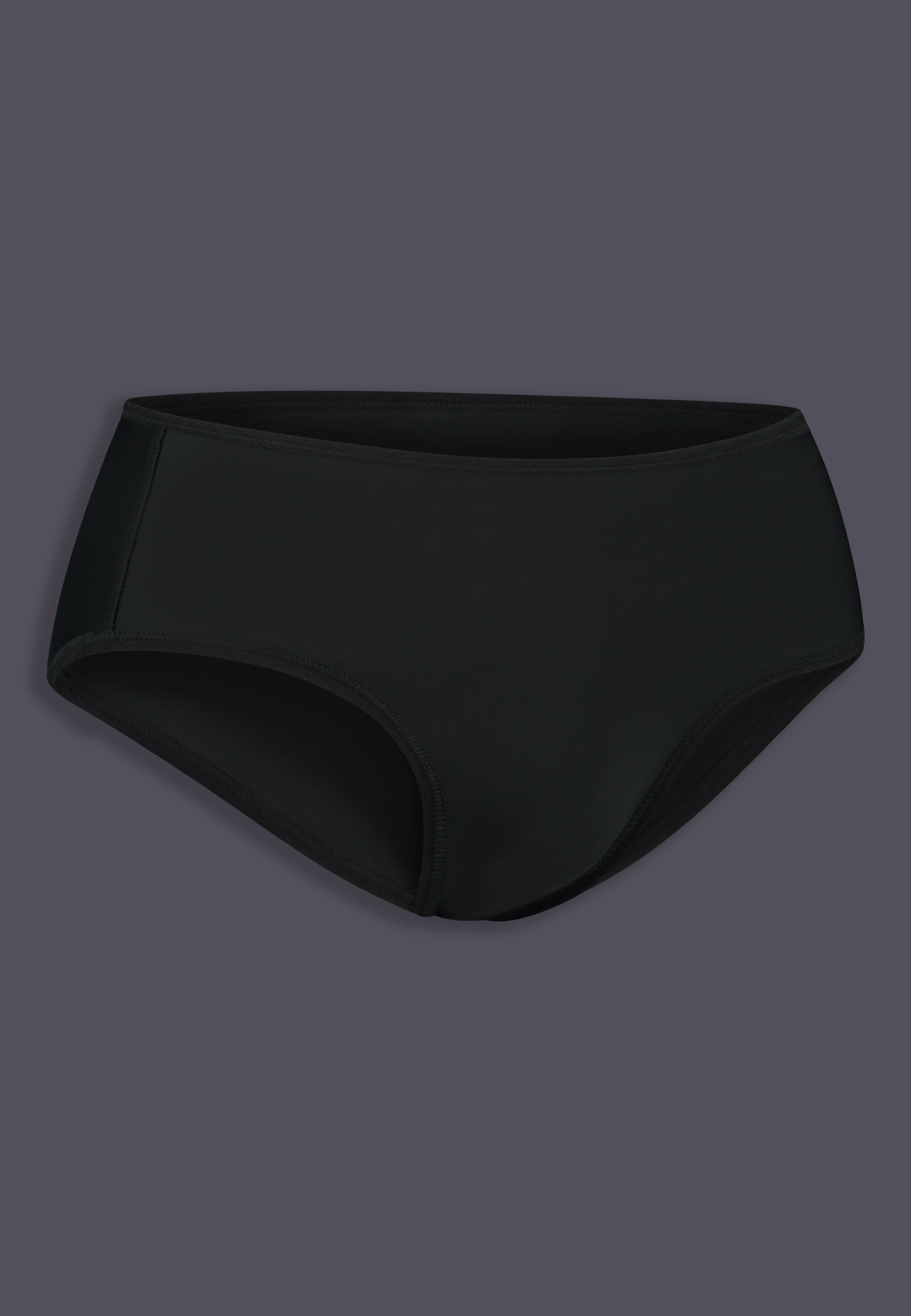 UNTAG Bikini-Tucking-Slip, Seitenansicht in Schwarz
