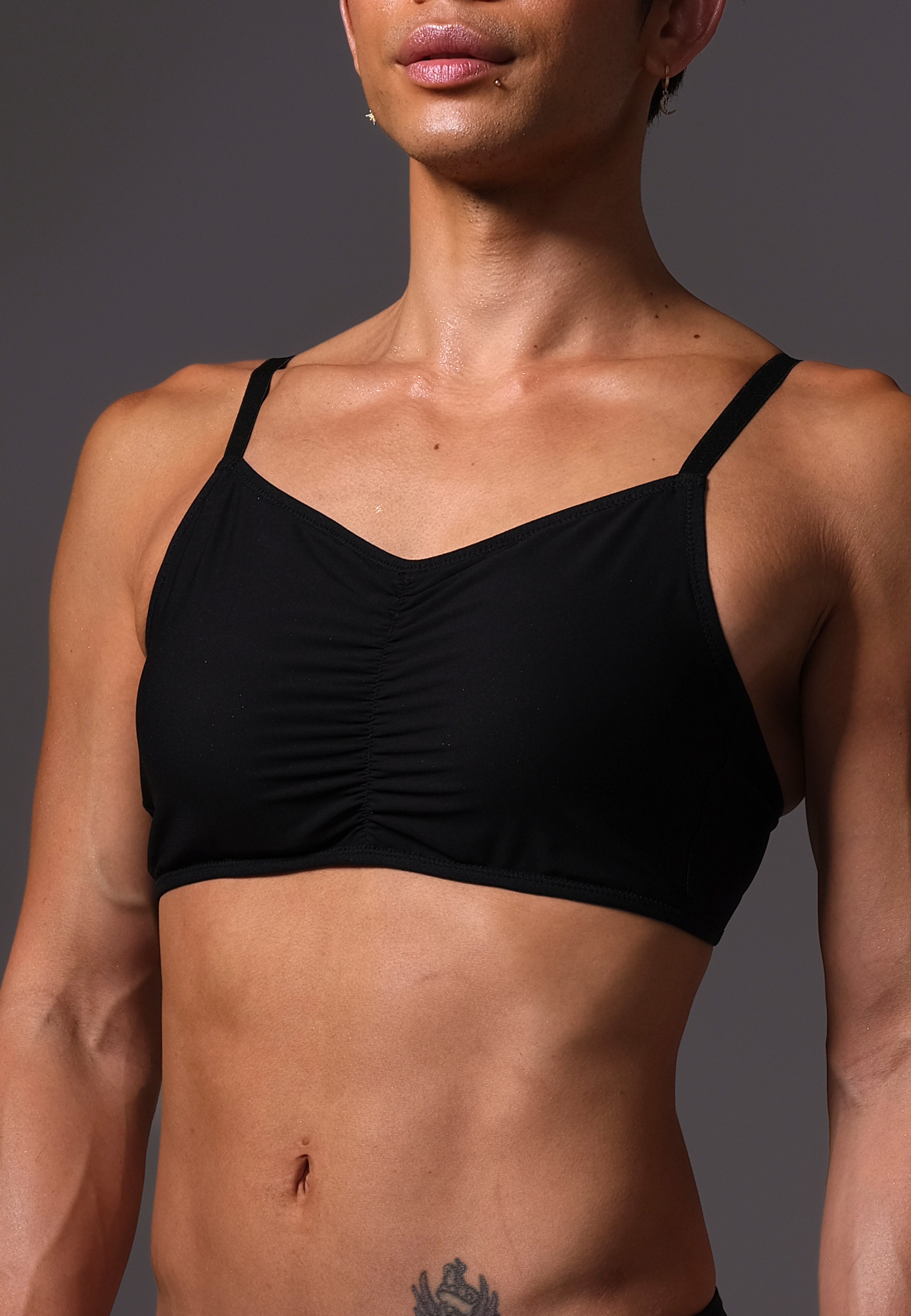 UNTAG Bikini Bra Top black worn by model front