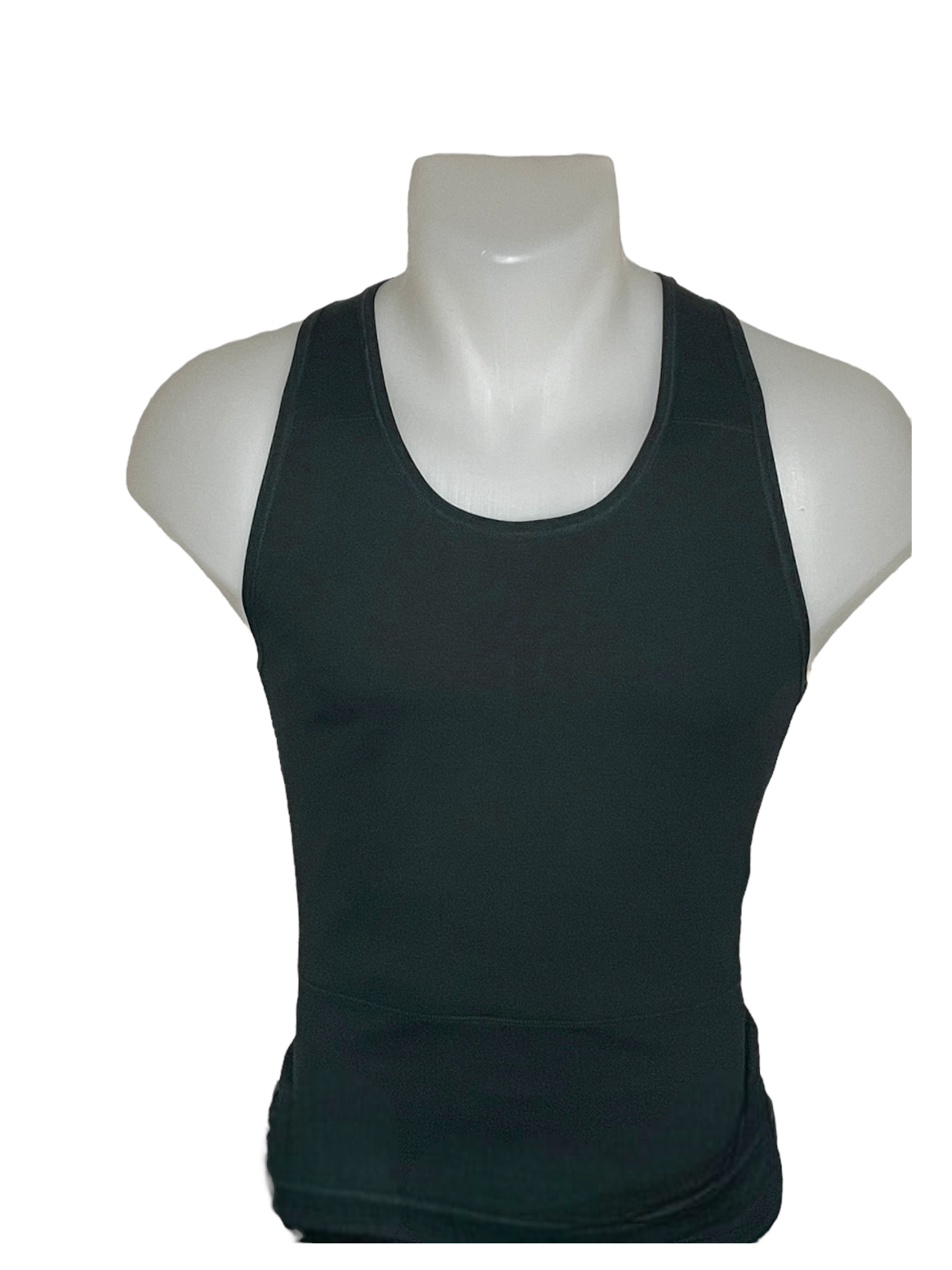 chest binder long TransUndeez sport vue de face en noir
