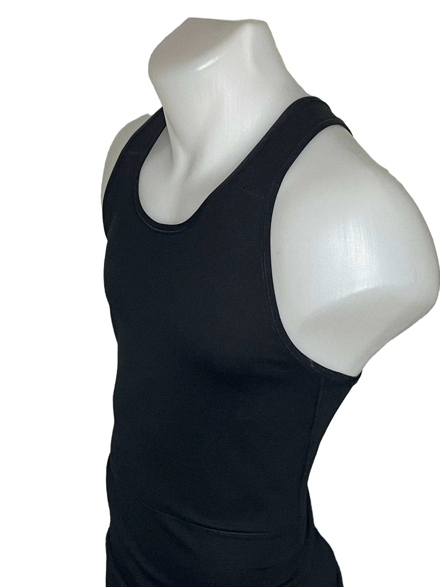 chest binder long TransUndeez extra strong vue de côté en noir
