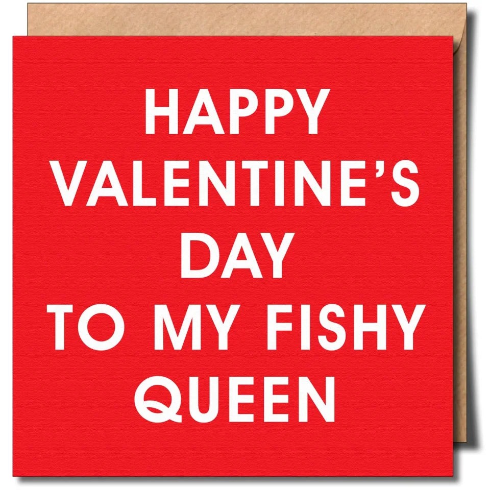 Wenskaart: Fijne Valentijnsdag voor mijn vissige queen