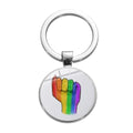Rainbow fist keychain