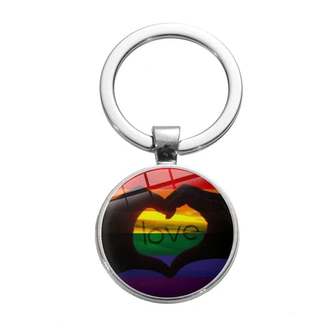Rainbow hands keychain