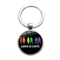Rainbow Love is Love keychain