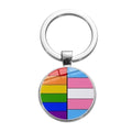 Regenboog transgender sleutelhanger