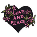 Love and peace patch met hart