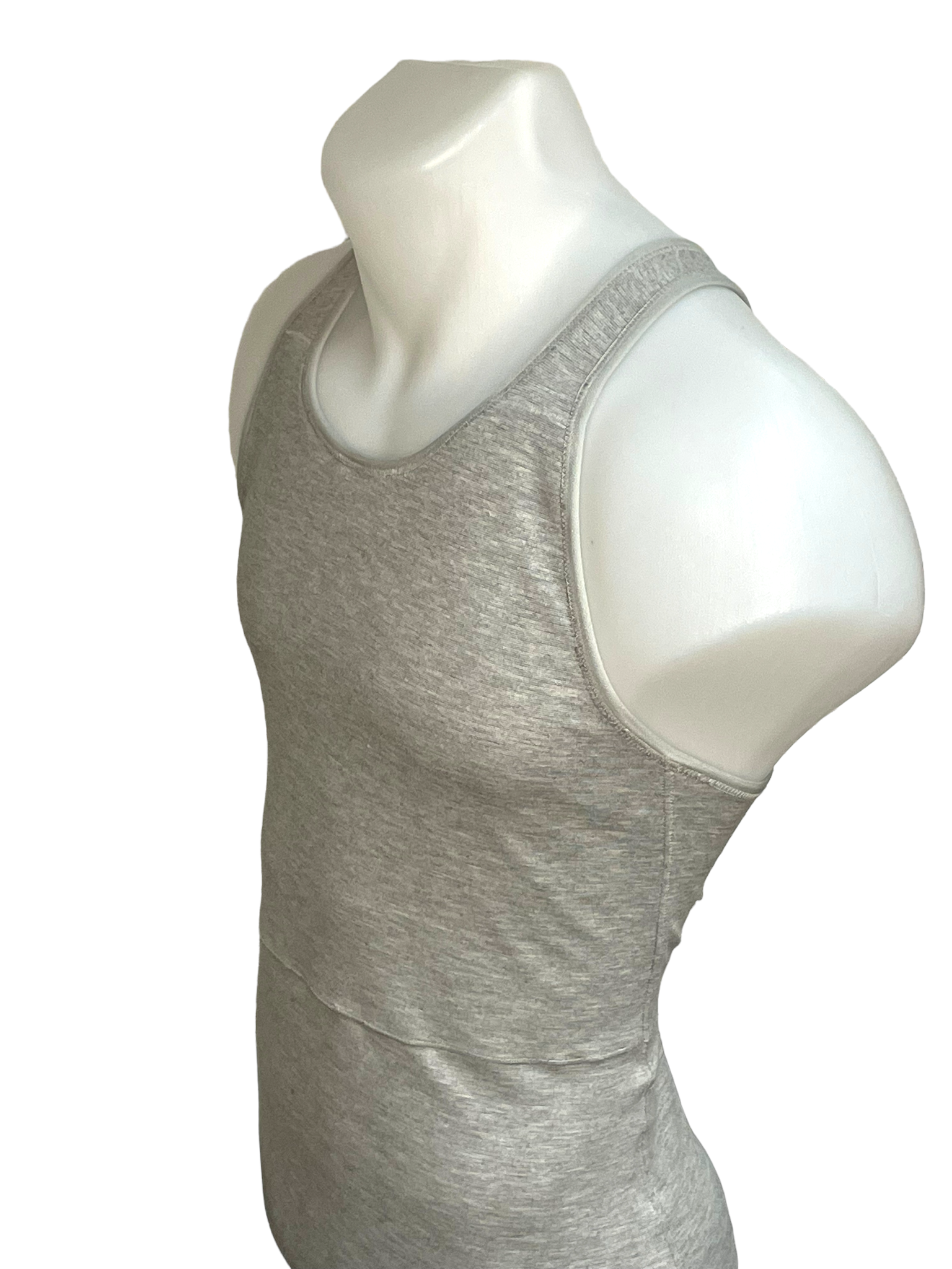 chest binder long TransUndeez extra strong vue de côté en gris