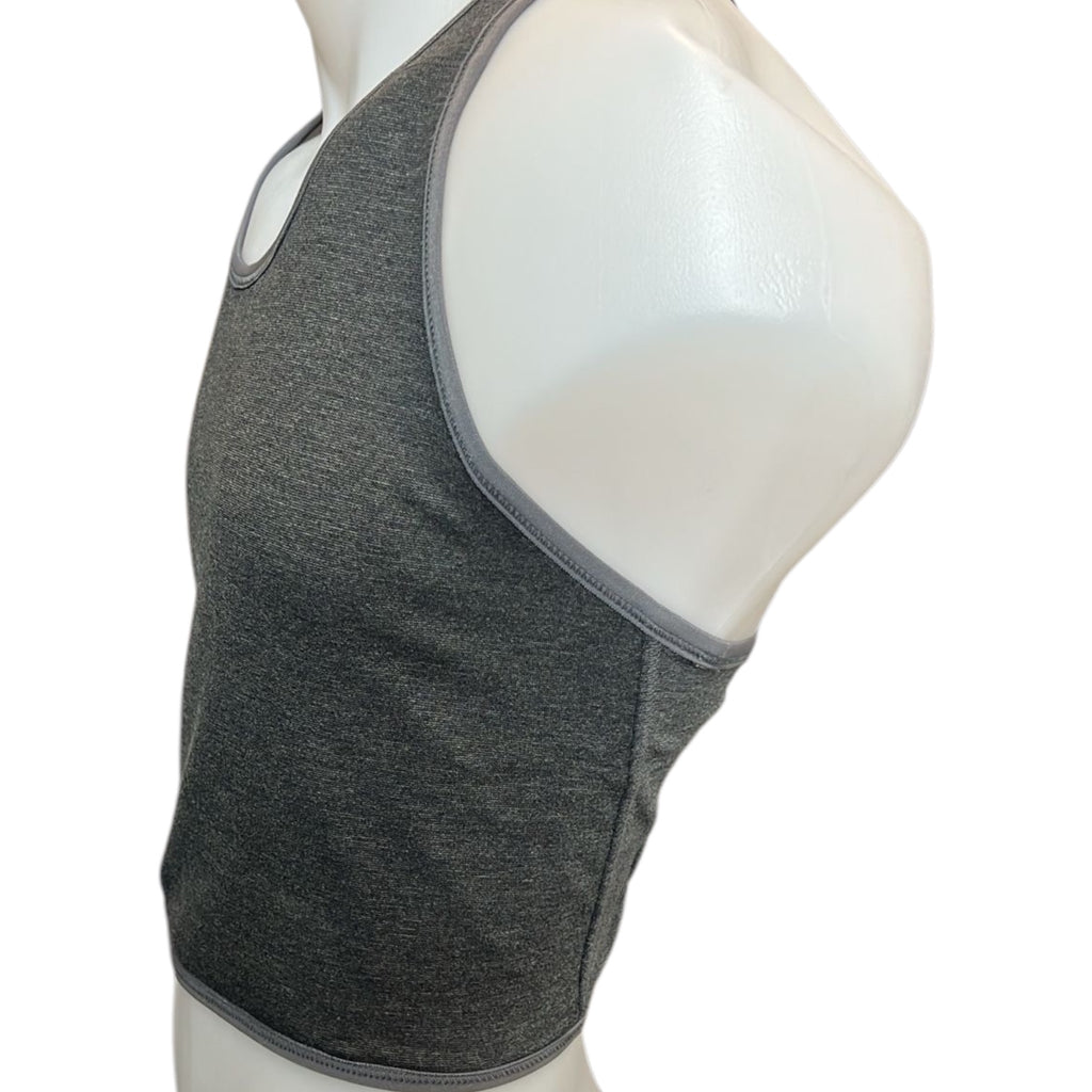 TransUndeez extra strong korte chest binder zijaanzicht in het donkergrijs