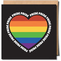Wenskaart: Pride hart, regenboogontwerp