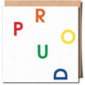 Greeting card: Proud rainbow design