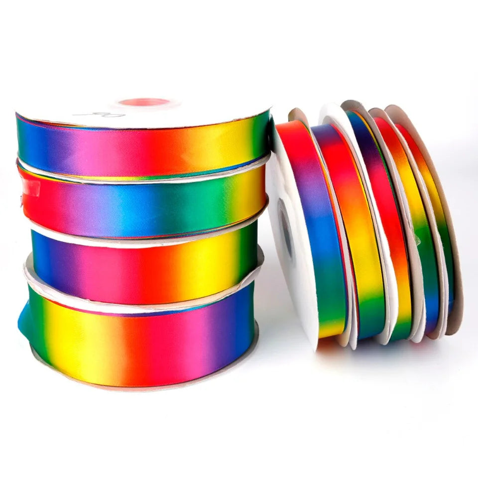 Gift Wrapping Ribbon - Rainbow - 4.5m