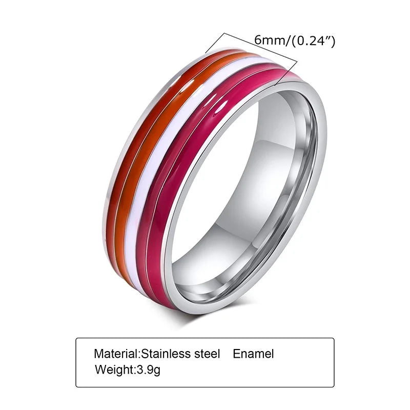 Lesbisch-Ring in Silber