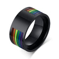 Rainbow ring in black