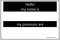 My pronouns sticker