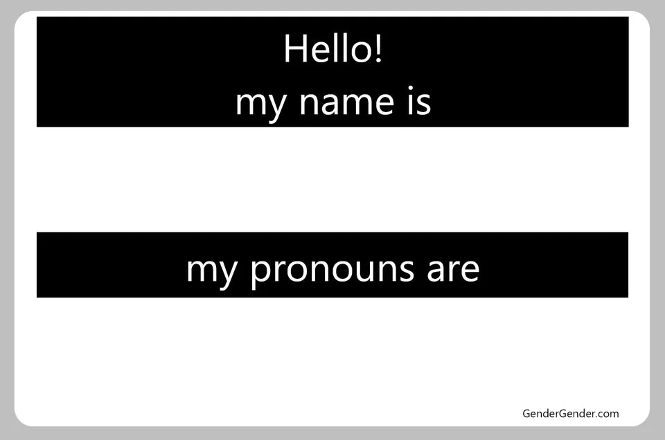 Pronoun stickers