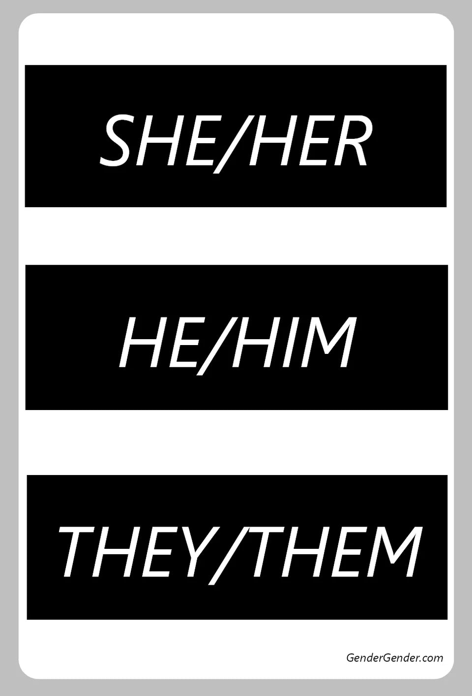 Pronoun stickers