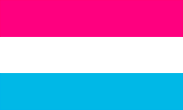 Androgyne & Androgyny pride flag with its characteristic coloured stripes.