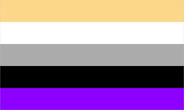 Aporagender pride flag with its characteristic coloured stripes.