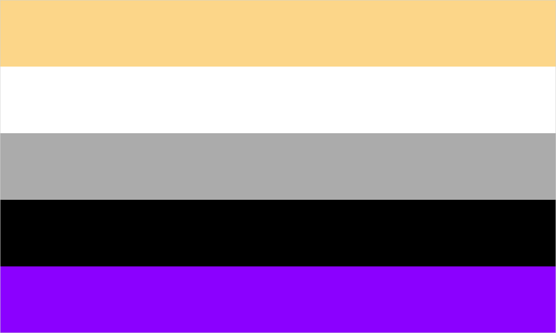Aporagender pride flag with its characteristic coloured stripes.