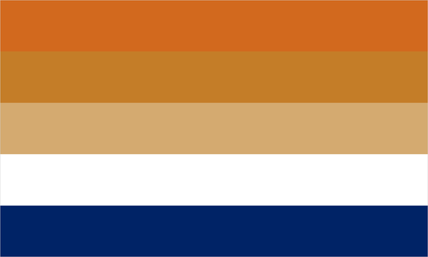 Butch & Femme pride flag with its characteristic coloured stripes.