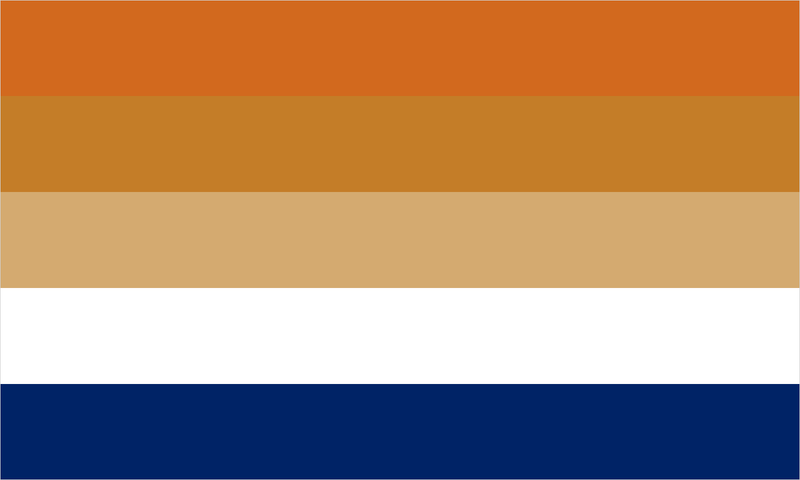 Butch & Femme pride flag with its characteristic coloured stripes.