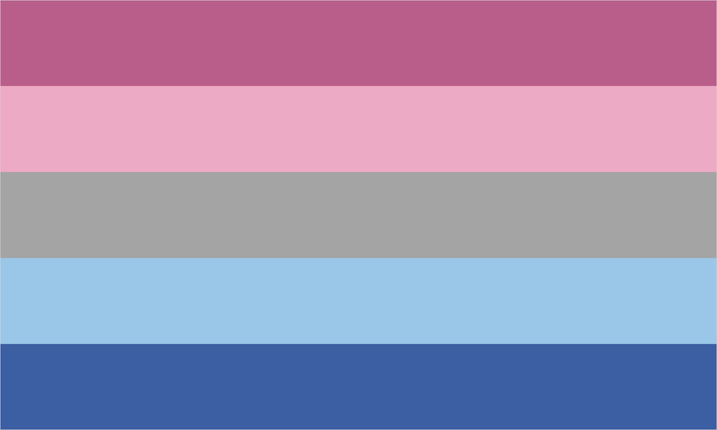 Genderflux pride flag with its characteristic coloured stripes.