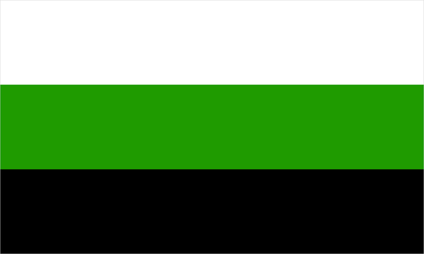 Neutrois pride flag with its characteristic coloured stripes.