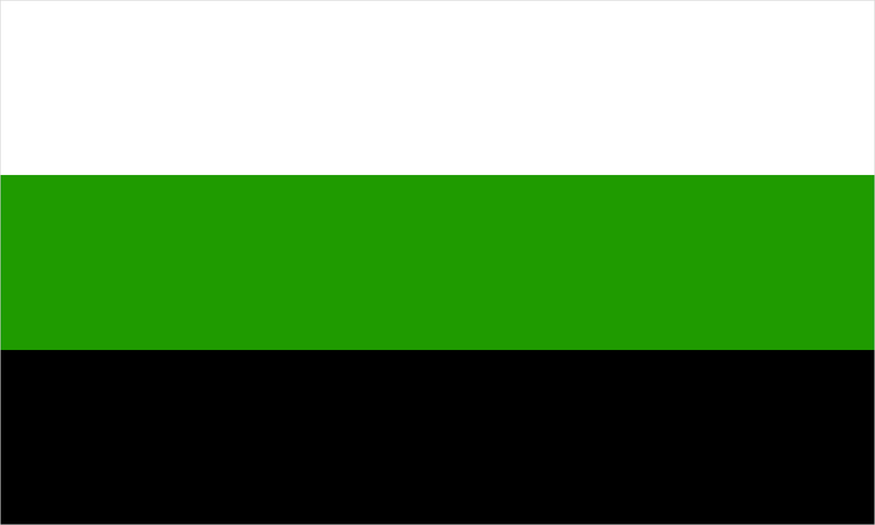 Neutrois pride flag with its characteristic coloured stripes.
