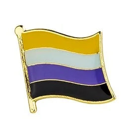 Non-binary pride flag pin