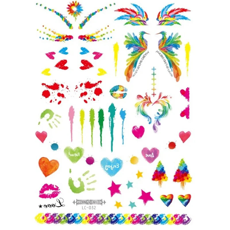 Tattoo sheets - Rainbow